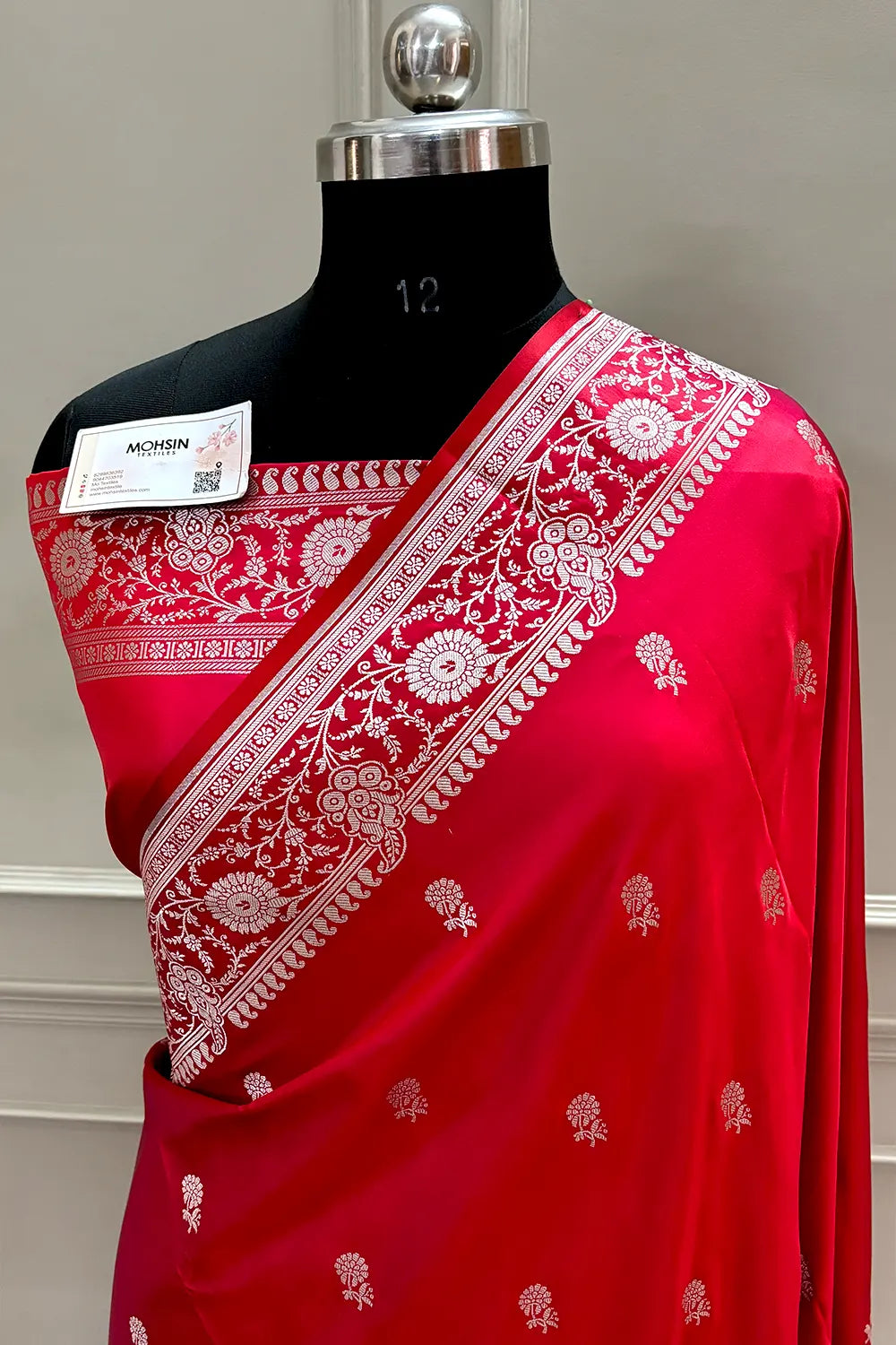 Red Zari Katan Silk Banarasi Saree
