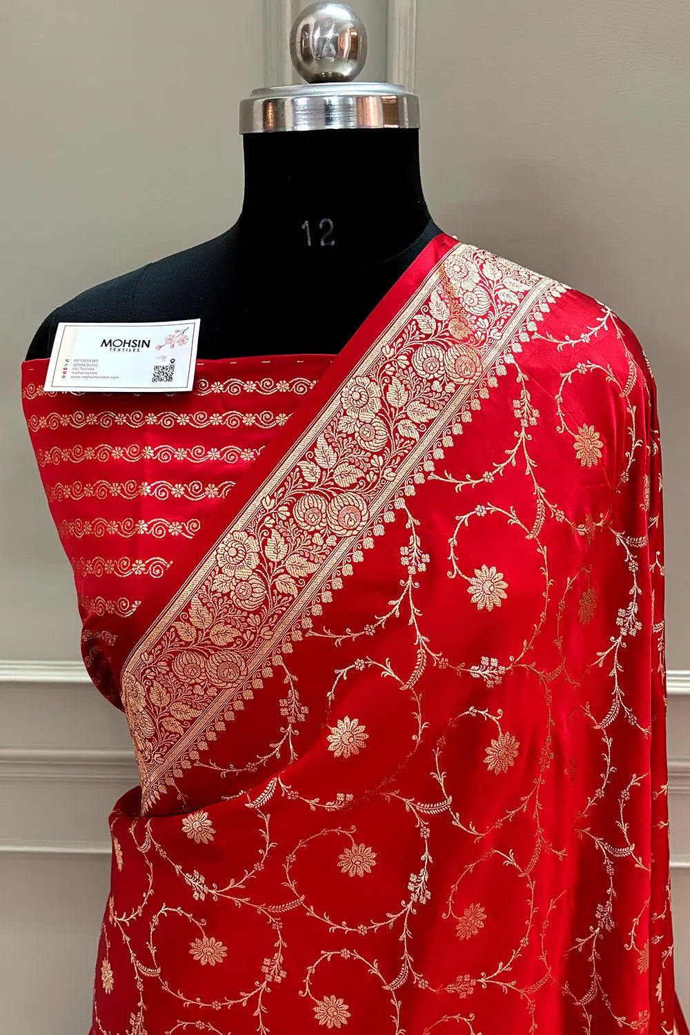 Red Zari Katan Silk Banarasi Saree