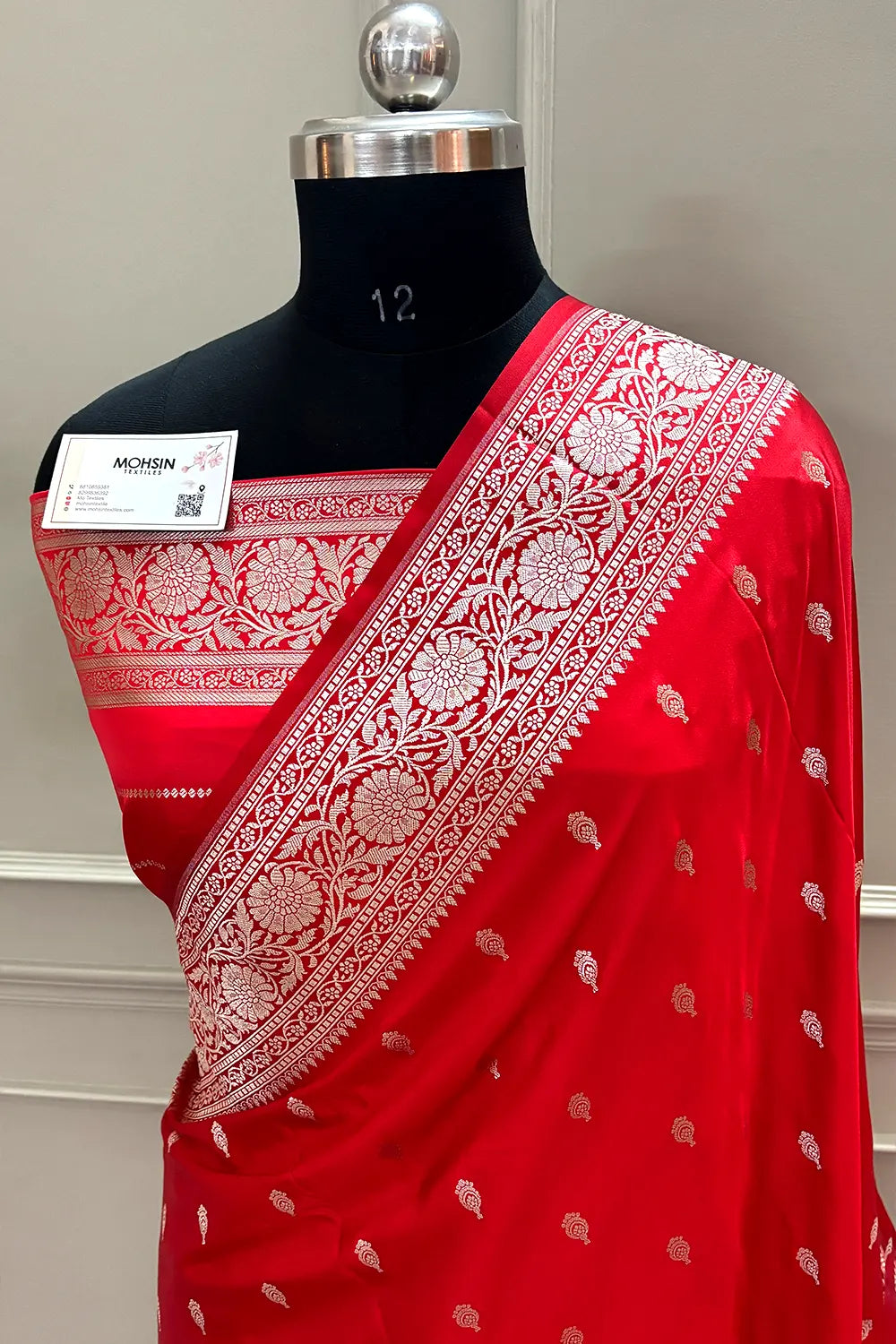 Red Zari Katan Silk Banarasi Saree