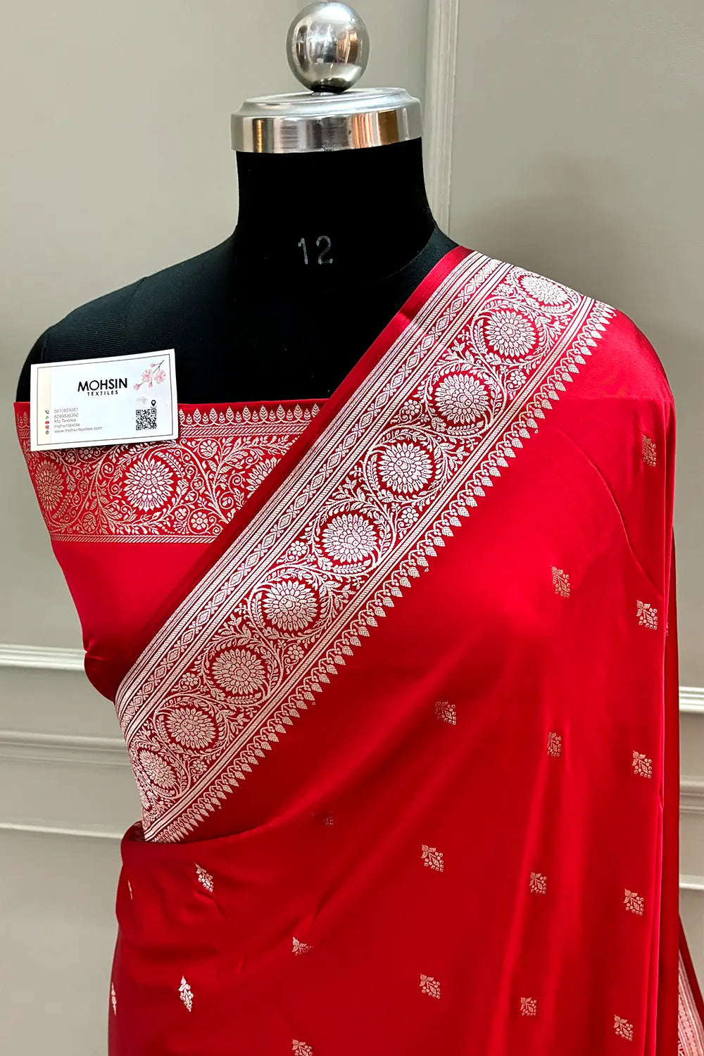Red Zari Katan Silk Banarasi Saree