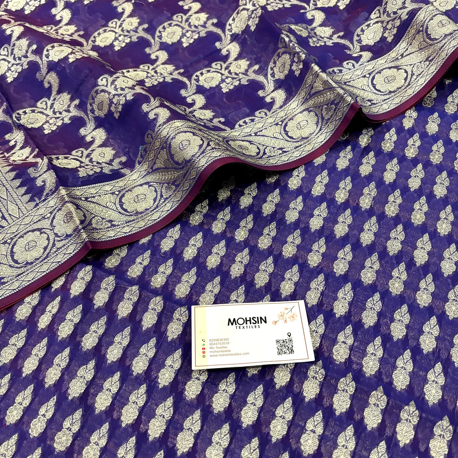Royal Blue Dracula Buti Banarasi Silk Suit