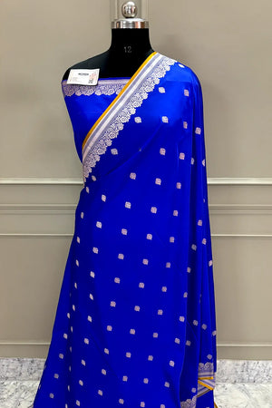 Royal Blue Zari Katan Silk Banarasi Saree