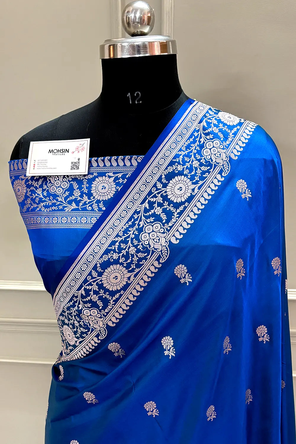 Royal Blue Zari Katan Silk Banarasi Saree