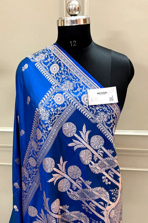 Royal Blue Zari Katan Silk Banarasi Saree