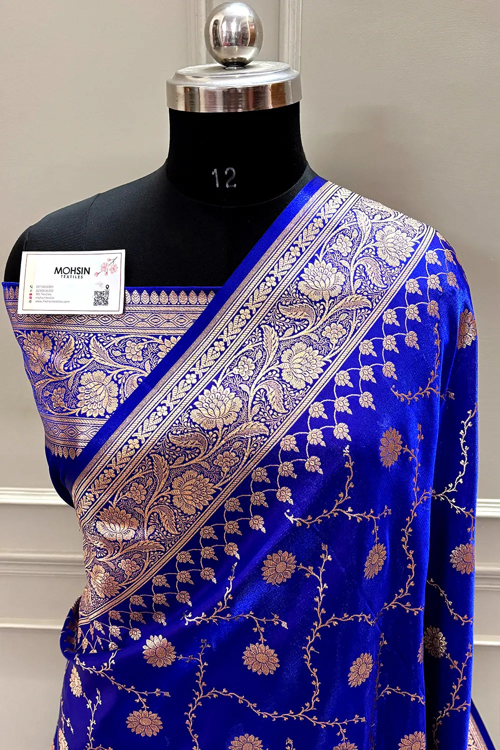 Royal Blue Zari Katan Silk Banarasi Saree