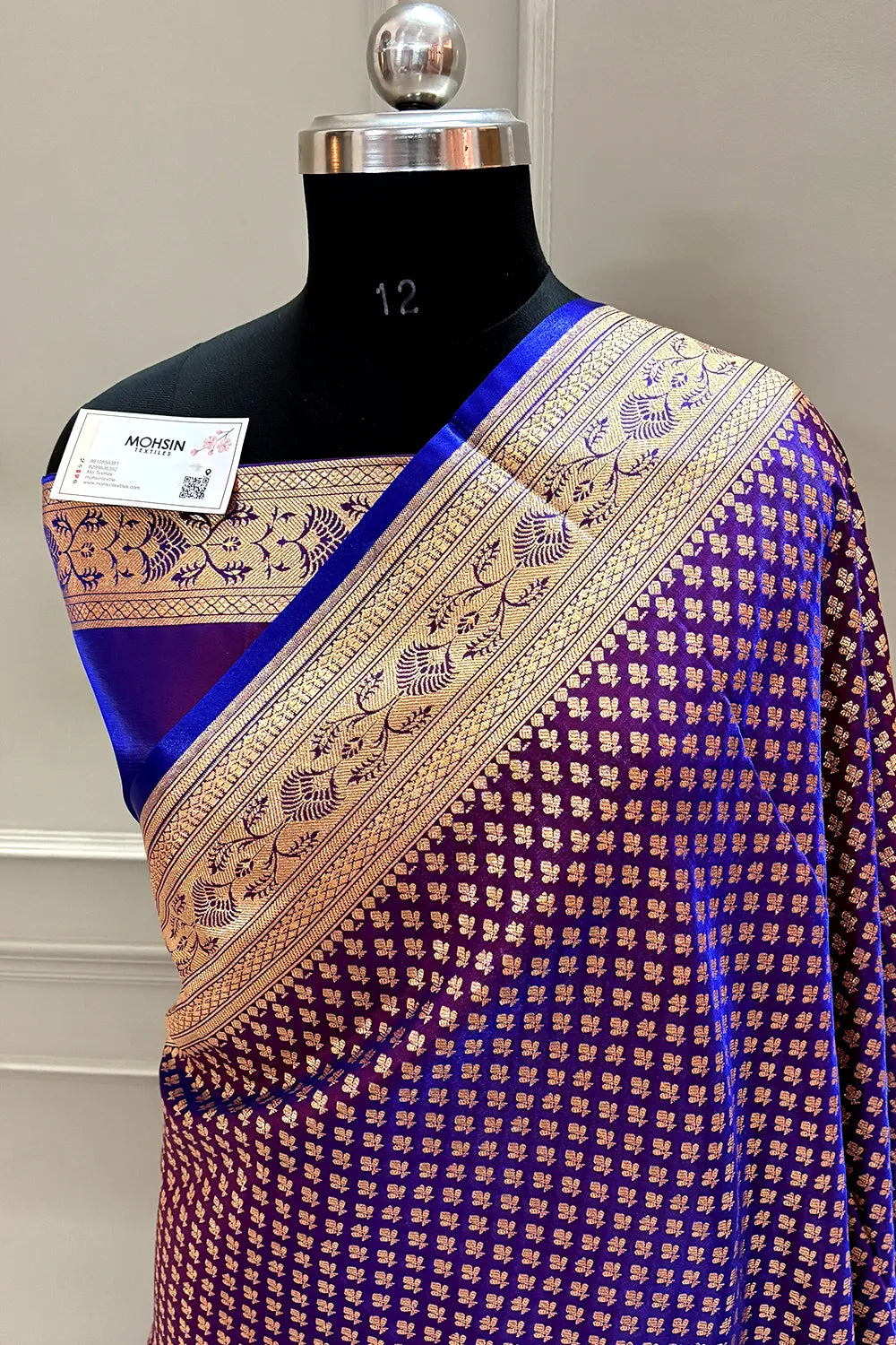 Royal Blue Zari Katan Silk Banarasi Saree