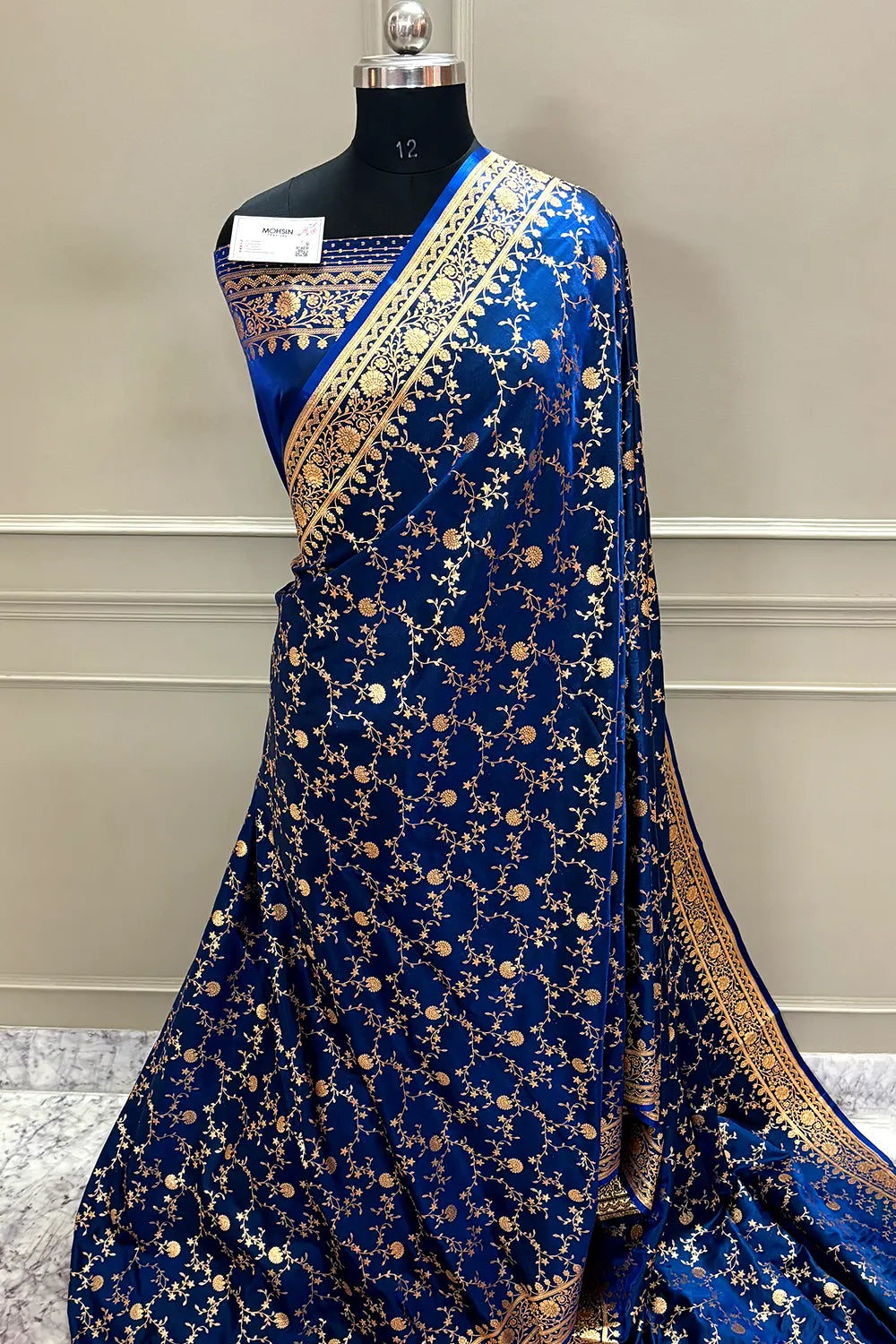 Royal Blue Zari Katan Silk Banarasi Saree