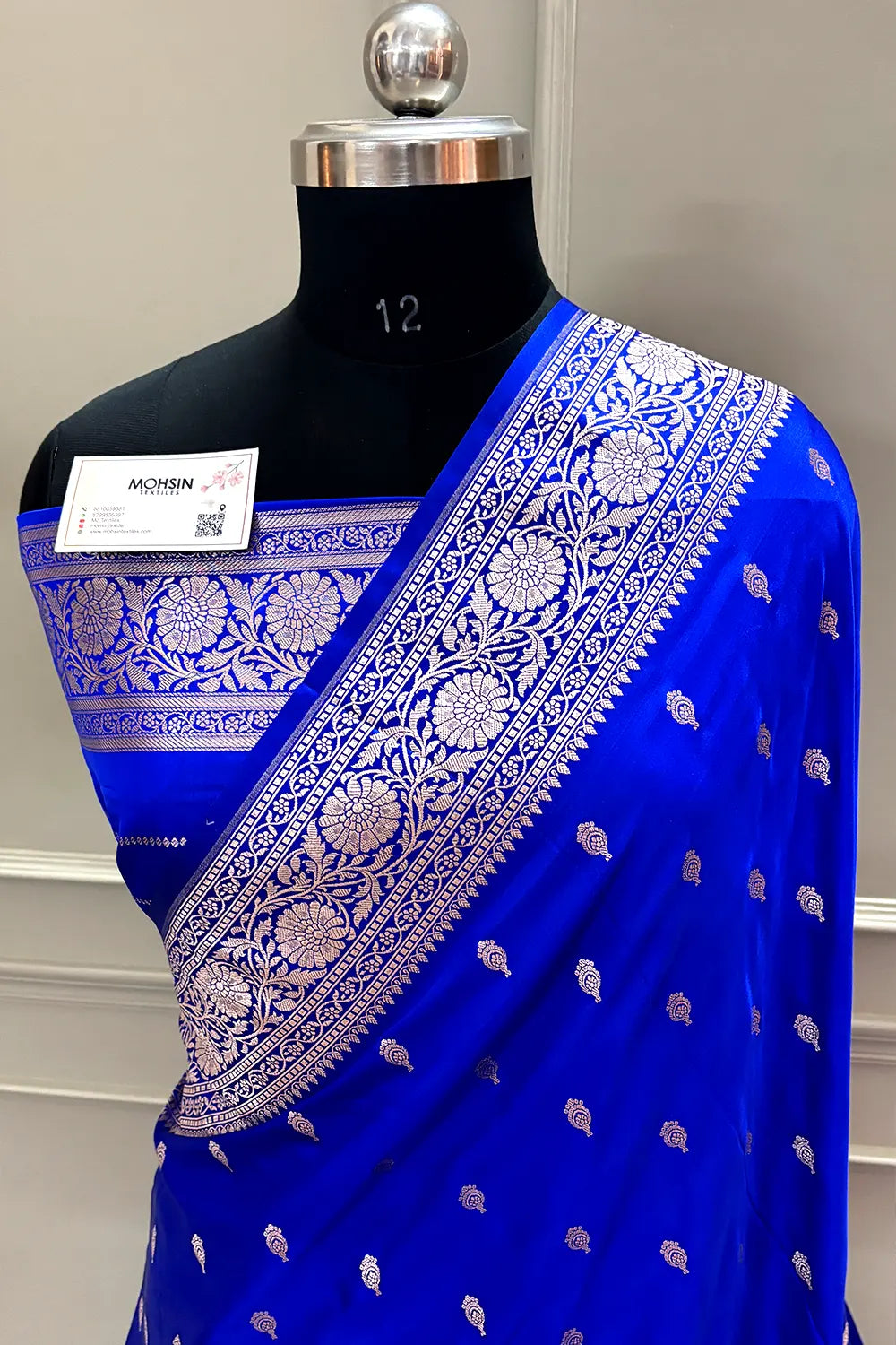 Royal Blue Zari Katan Silk Banarasi Saree