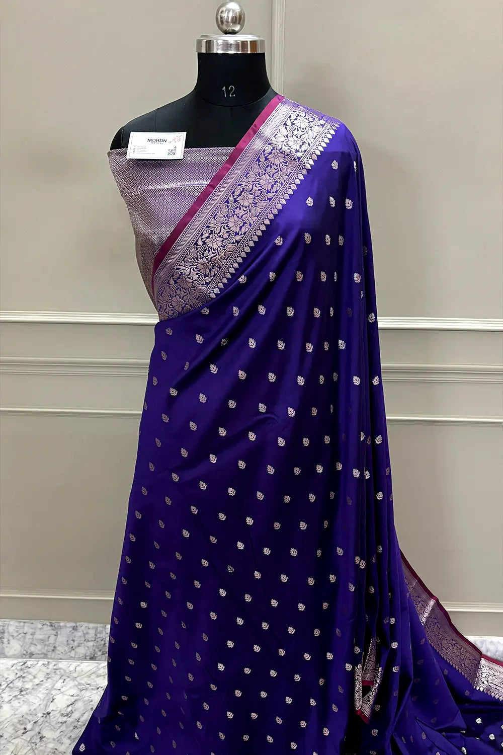 Royal Purple Zari Banarasi Silk Saree