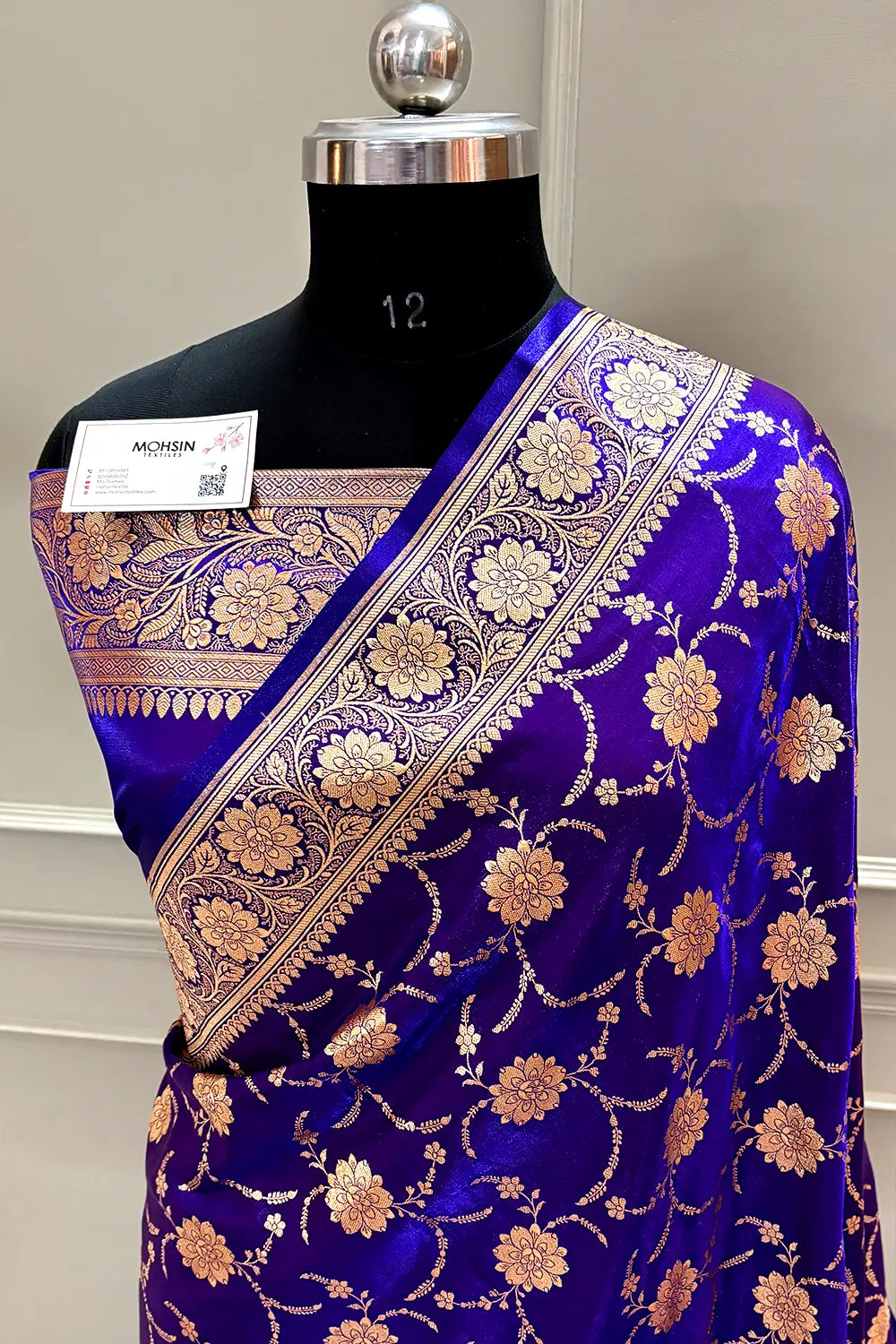 Royal Purple Zari Katan Silk Banarasi Saree