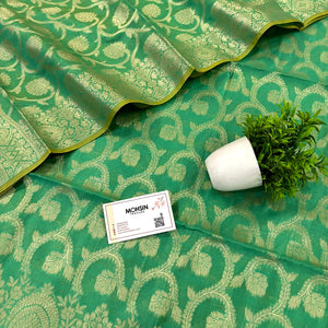 Sea Green Persian Jaal Banarasi Silk Suit