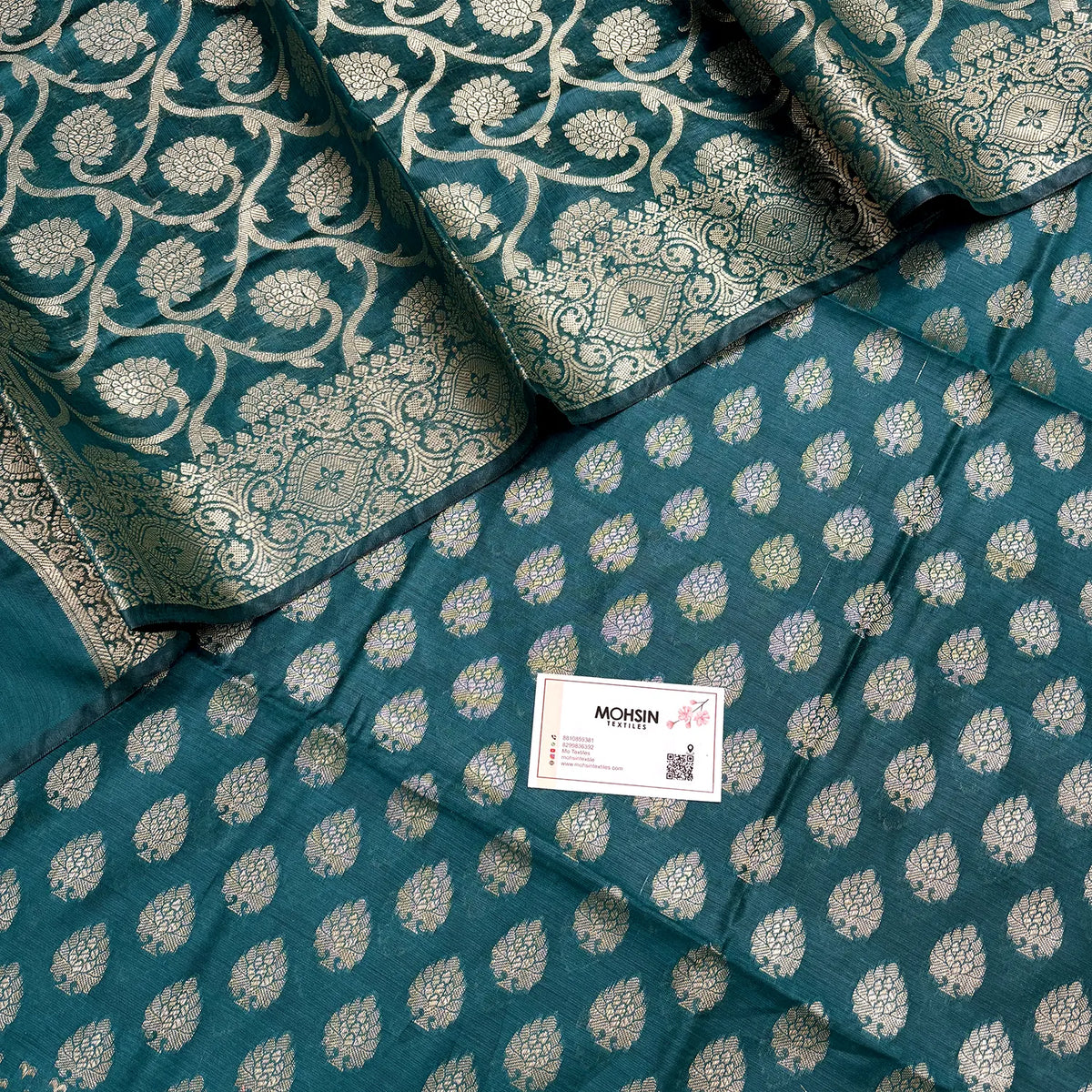 Teal Kashi Sunrise Banarasi Silk Suit