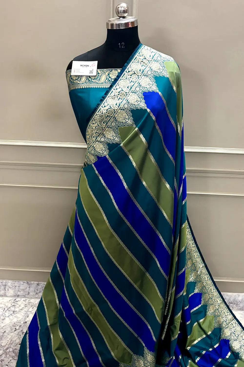 Teal Rangkaat Katan Silk Banarasi Saree
