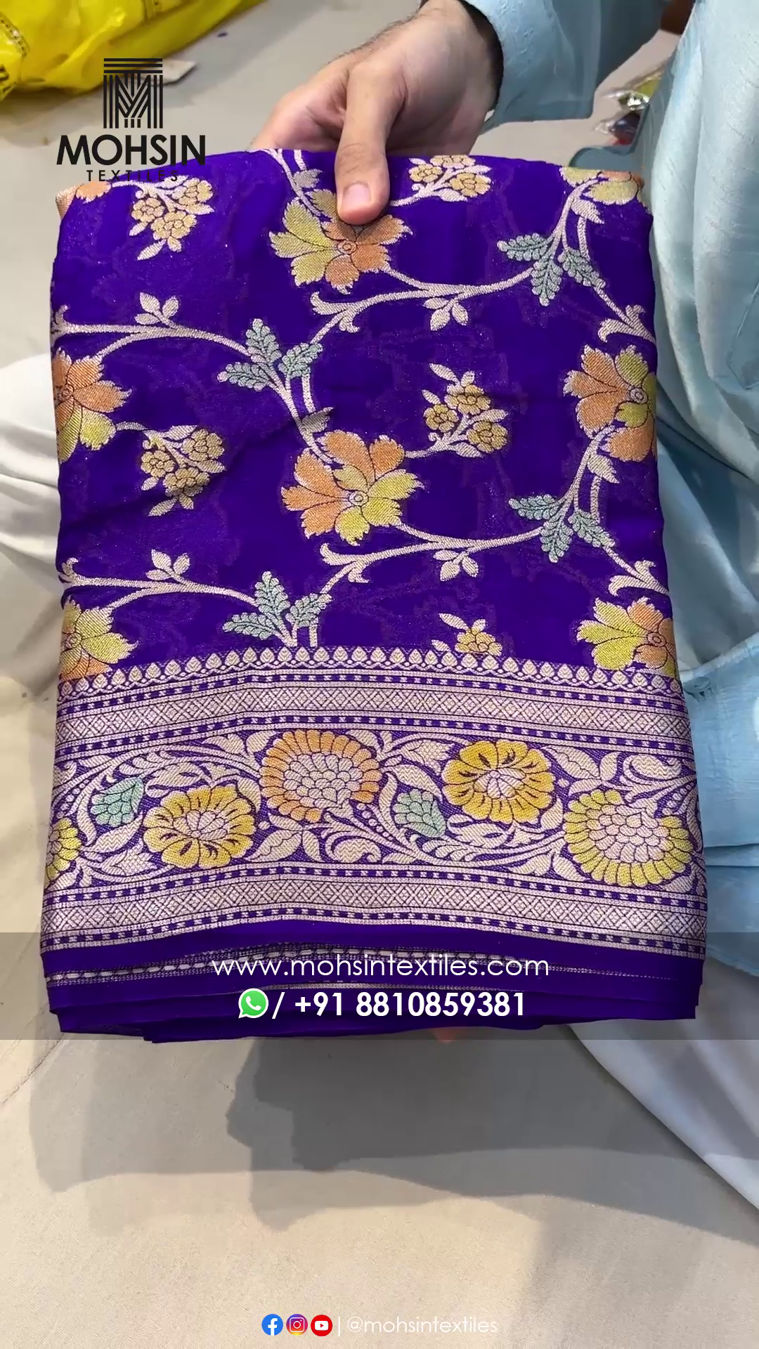 Auda Pure Khaddi Georgette Silk Banarasi Saree