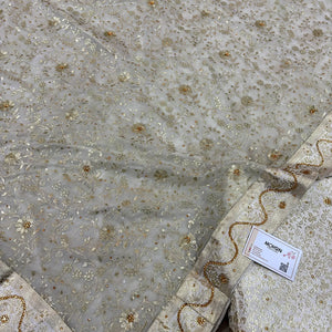 White Stone Work Kimkhab Silk Banarasi Gharara