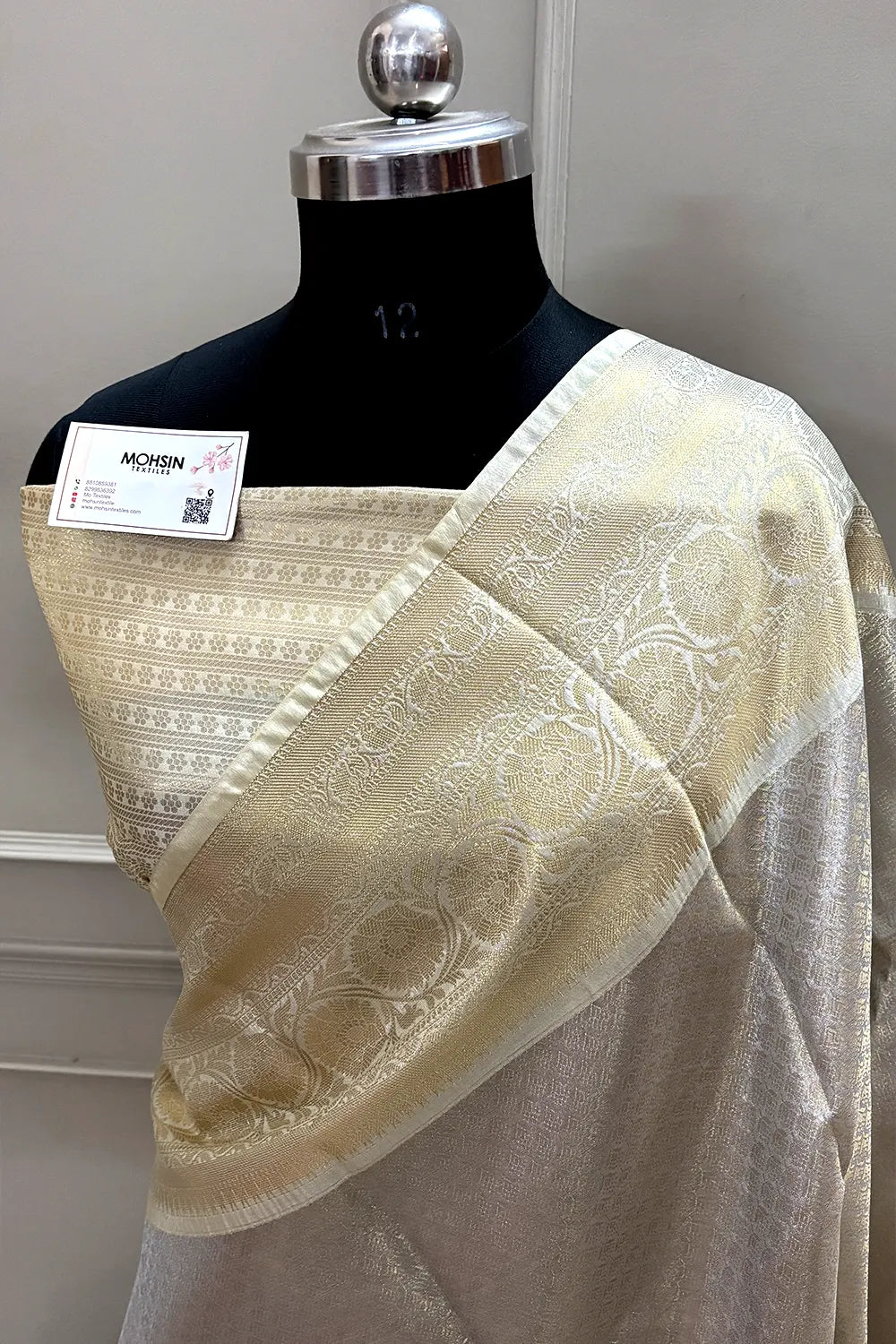White Tissue Silk Banarasi Saree