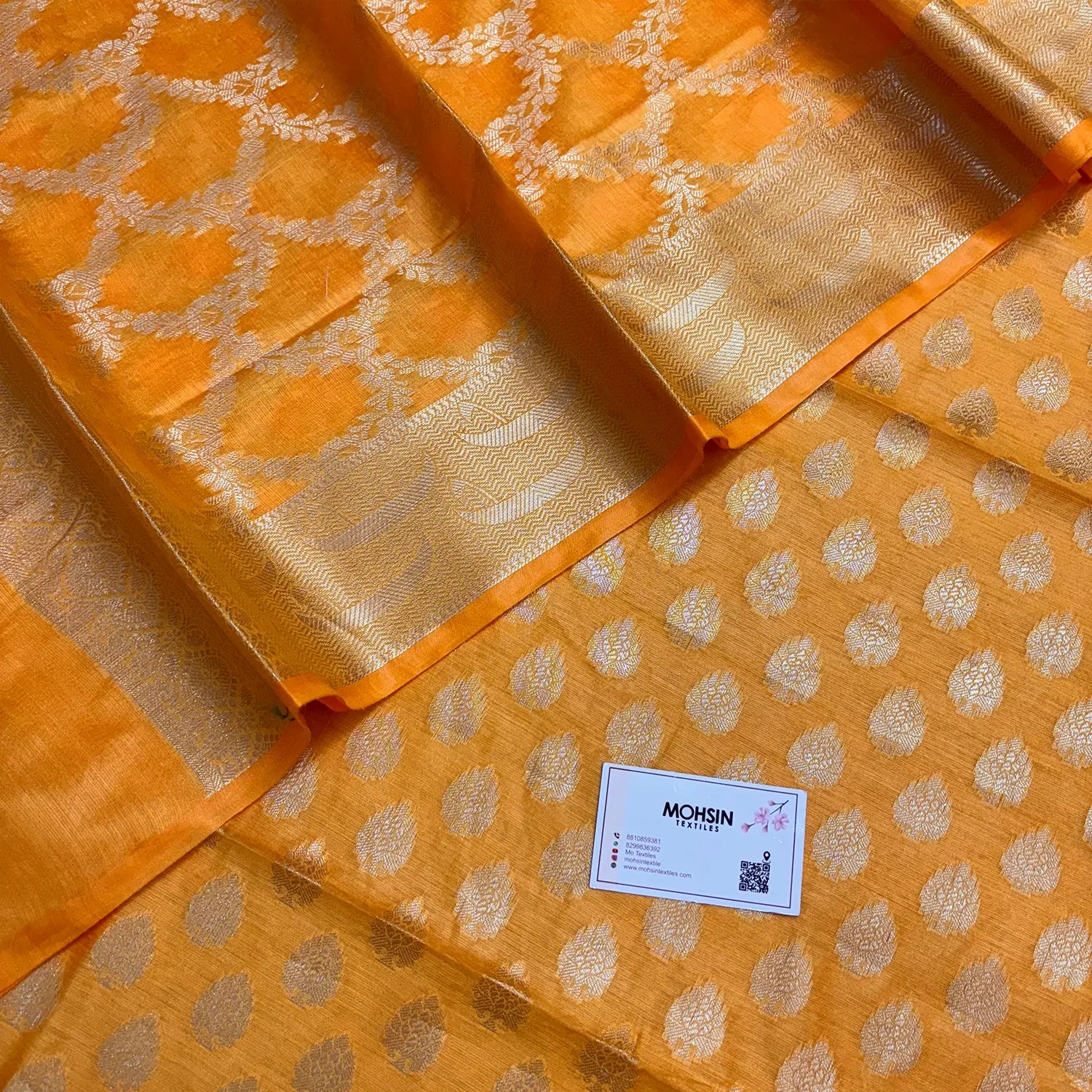 Yellow Ghat Buti Banarasi Silk Suit
