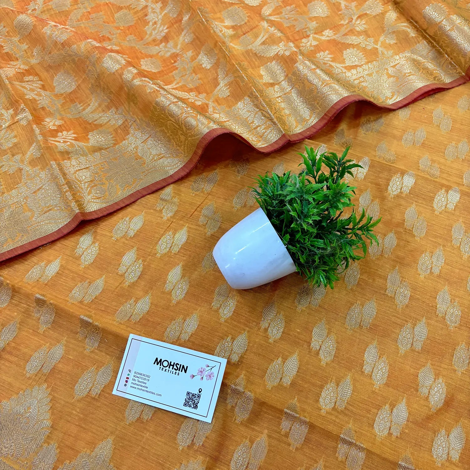 Yellow Golden Zari Banarasi Silk Suit