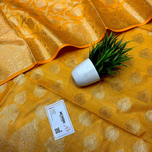 Yellow Kalgha Buti Banarasi Silk Suit