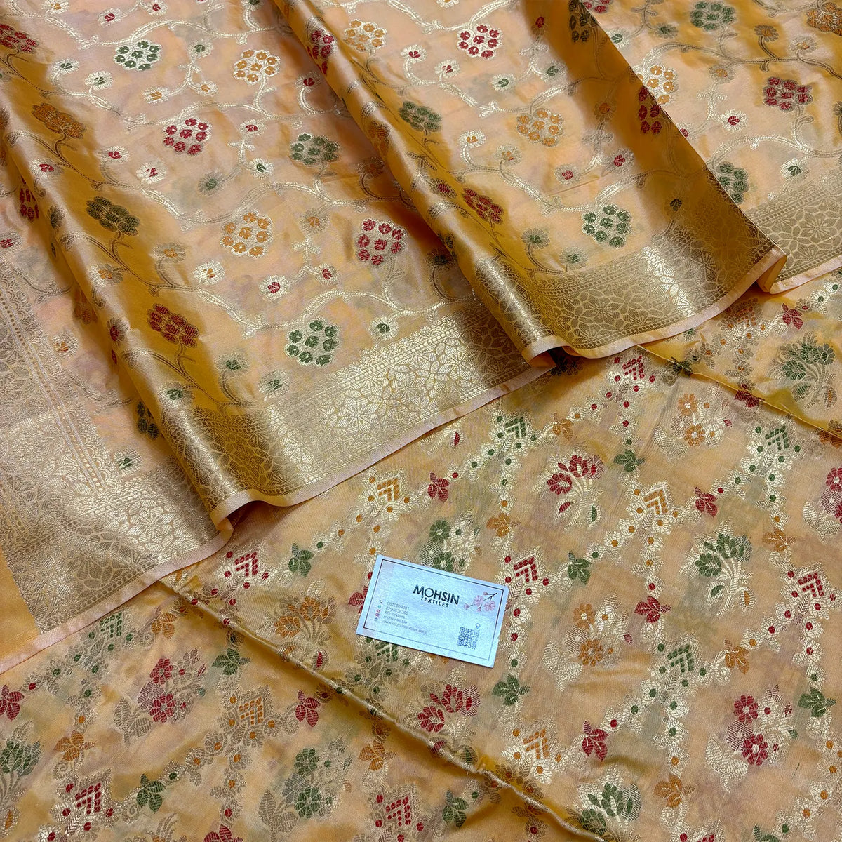 Yellow Meenakari Katan Silk Banarasi Suit