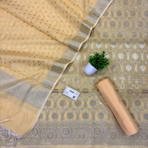 Yellow Resham Banarasi Silk Suit