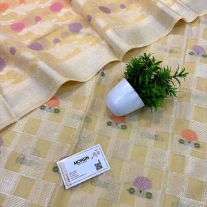 Yellow Resham Banarasi Silk Suit