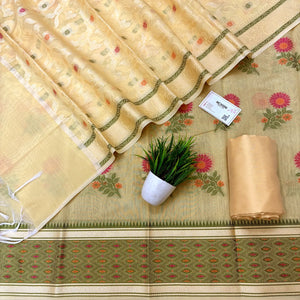 Yellow Resham Banarasi Silk Suit