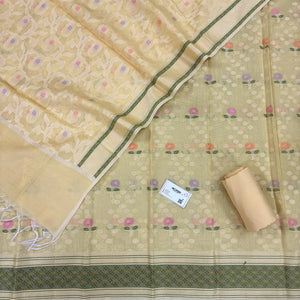 Yellow Resham Banarasi Silk Suit