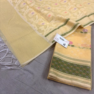 Yellow Resham Banarasi Silk Suit