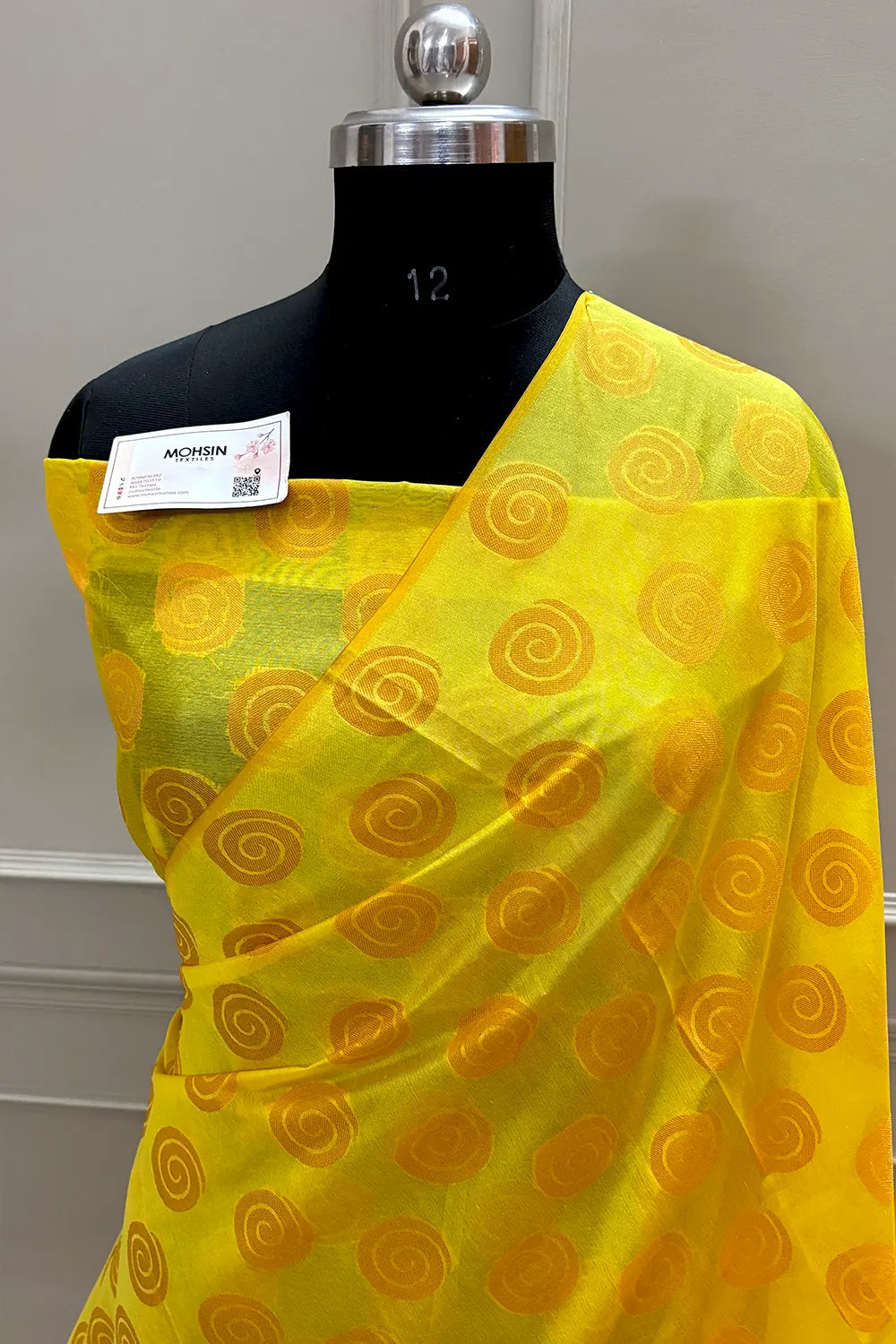 Yellow Resham Silk Banarasi Saree