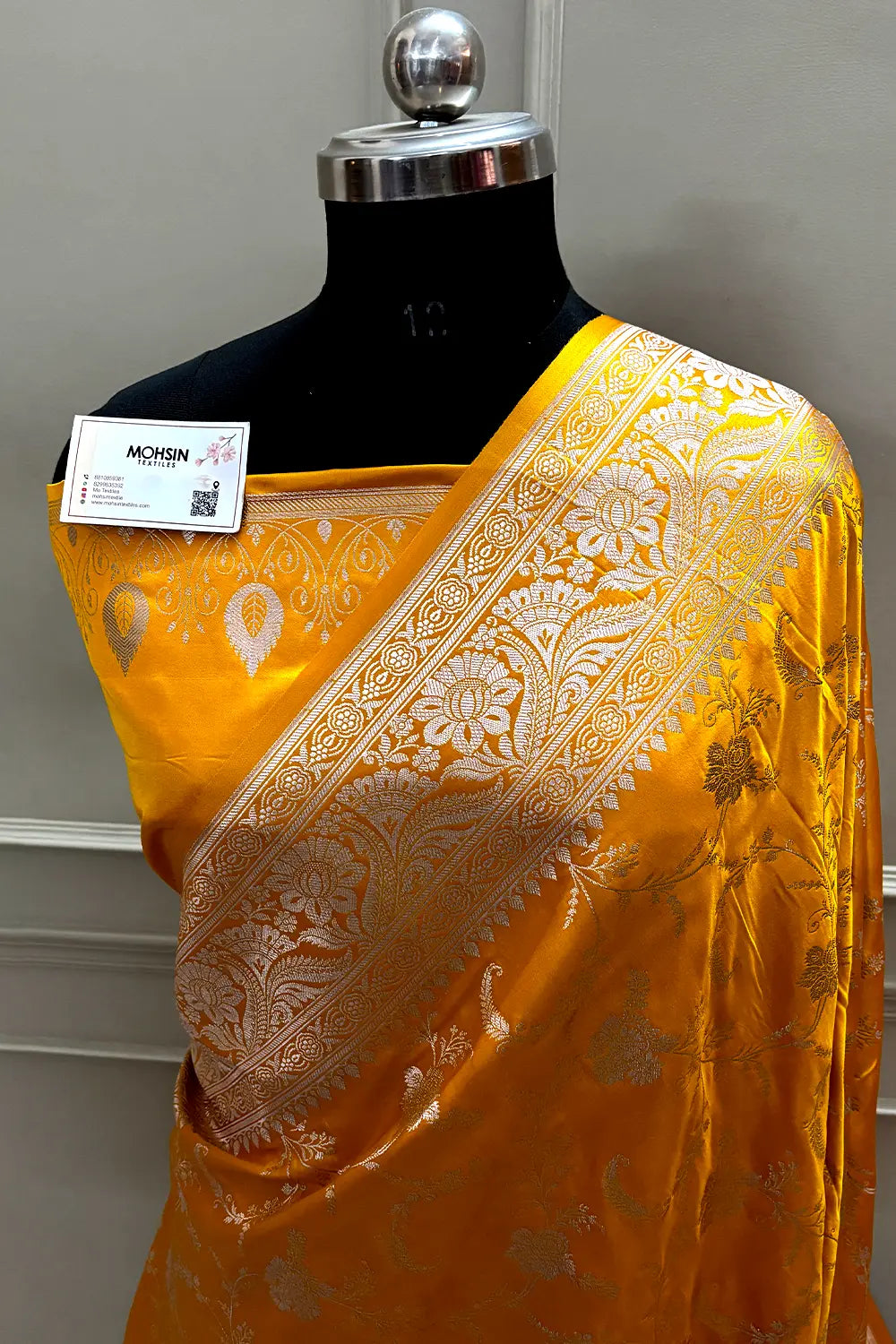 Yellow Suhani Jaal Katan Silk Banarasi Saree
