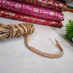 Stripe Elegant Golden Pearl Lace