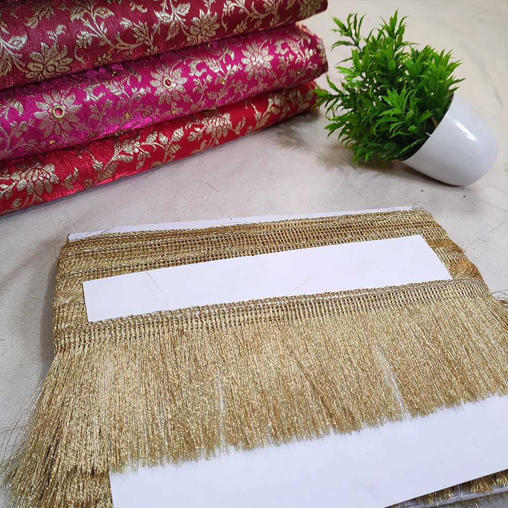 Premium Quality Jhalar Patti Kiran Lace (Golden)