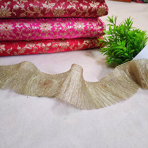 Premium Quality Jhalar Patti Kiran Lace (Golden)