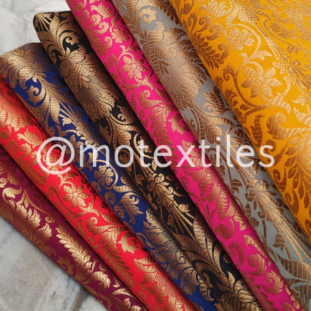 Banarasi Satan Silk Dress Material Unstitched - Mohsin Textiles