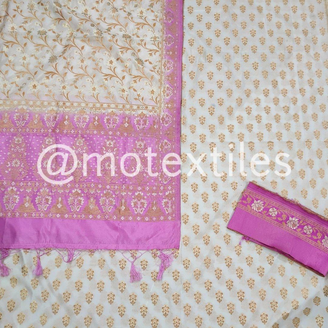 Banarasi Duppain Silk Suit Unstitched - Mohsin Textiles