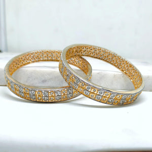 Gold Plated A.D Bangles For Women & Girls - Mohsin Textiles