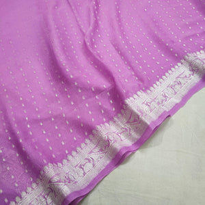 Pure Khaddi Chiffon Banarasi Dupatta With Zari Work. Best For Wedding, Party, Function