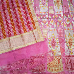 Hand brush painting pure organza silk 24 kalli lahenga with 1 meter blouse. Best choice for party, occasion, wedding