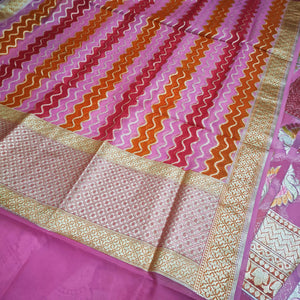 Hand brush painting pure organza silk 24 kalli lahenga with 1 meter blouse. Best choice for party, occasion, wedding