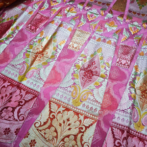 Hand brush painting pure organza silk 24 kalli lahenga with 1 meter blouse. Best choice for party, occasion, wedding