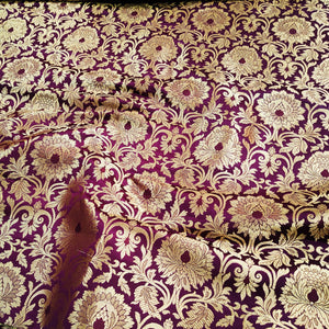 Pure brocade silk heavy design golden zari work for men & women. its perfect for all party, ocassion, wedding