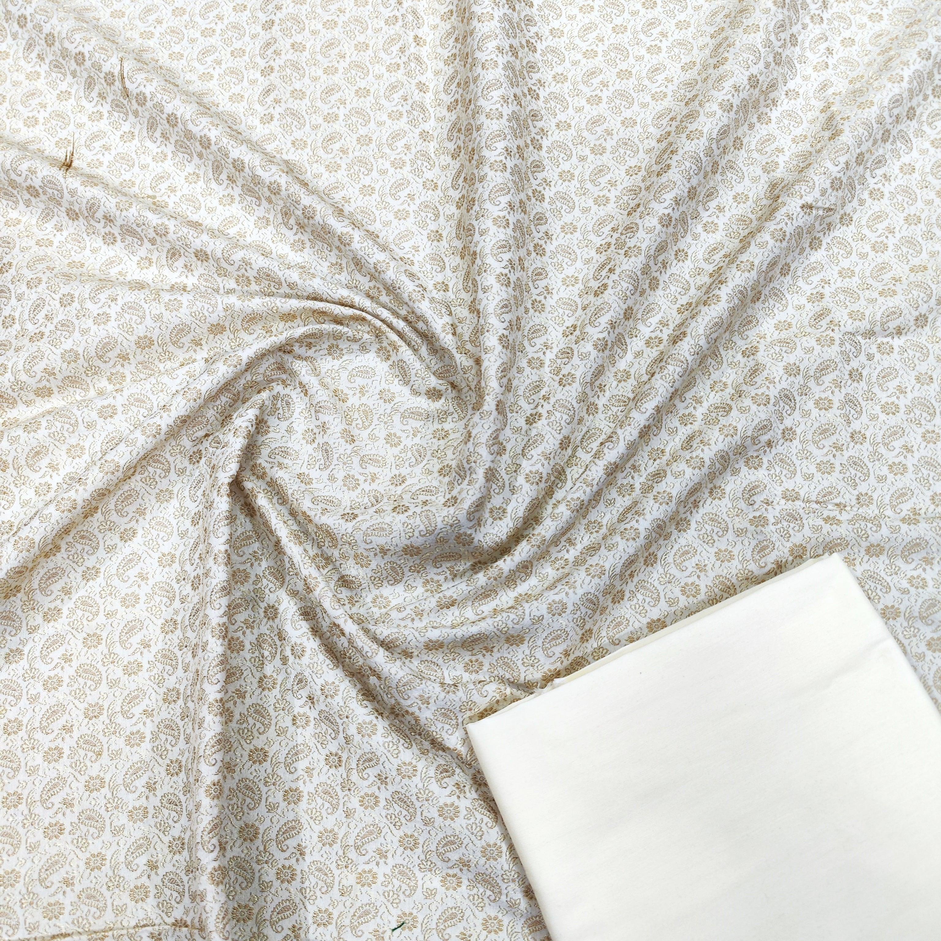 Flower Carry Cotton Silk Kurta Pajama - Mohsin Textiles