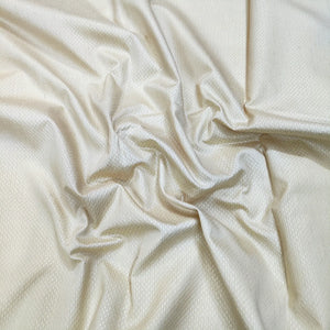 Cream Tanchoi Cotton Silk Banarasi Fabric