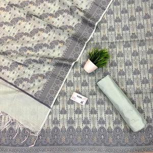 Mint Green Resham Zari Banarasi Silk Suit