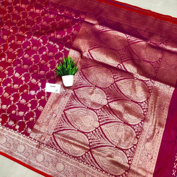 Purple Antique Zari Katan Silk Banarasi Saree