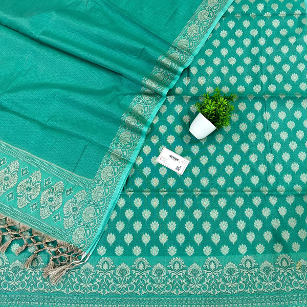 Sea Green Avatar Cotton Silk Banarasi Suit