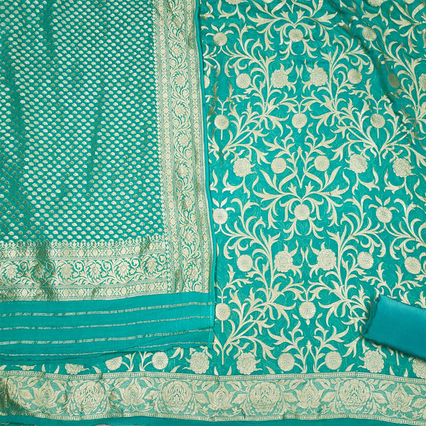 Sea-Green-Handloom-Pure-Georgette-Banarasi-Suit