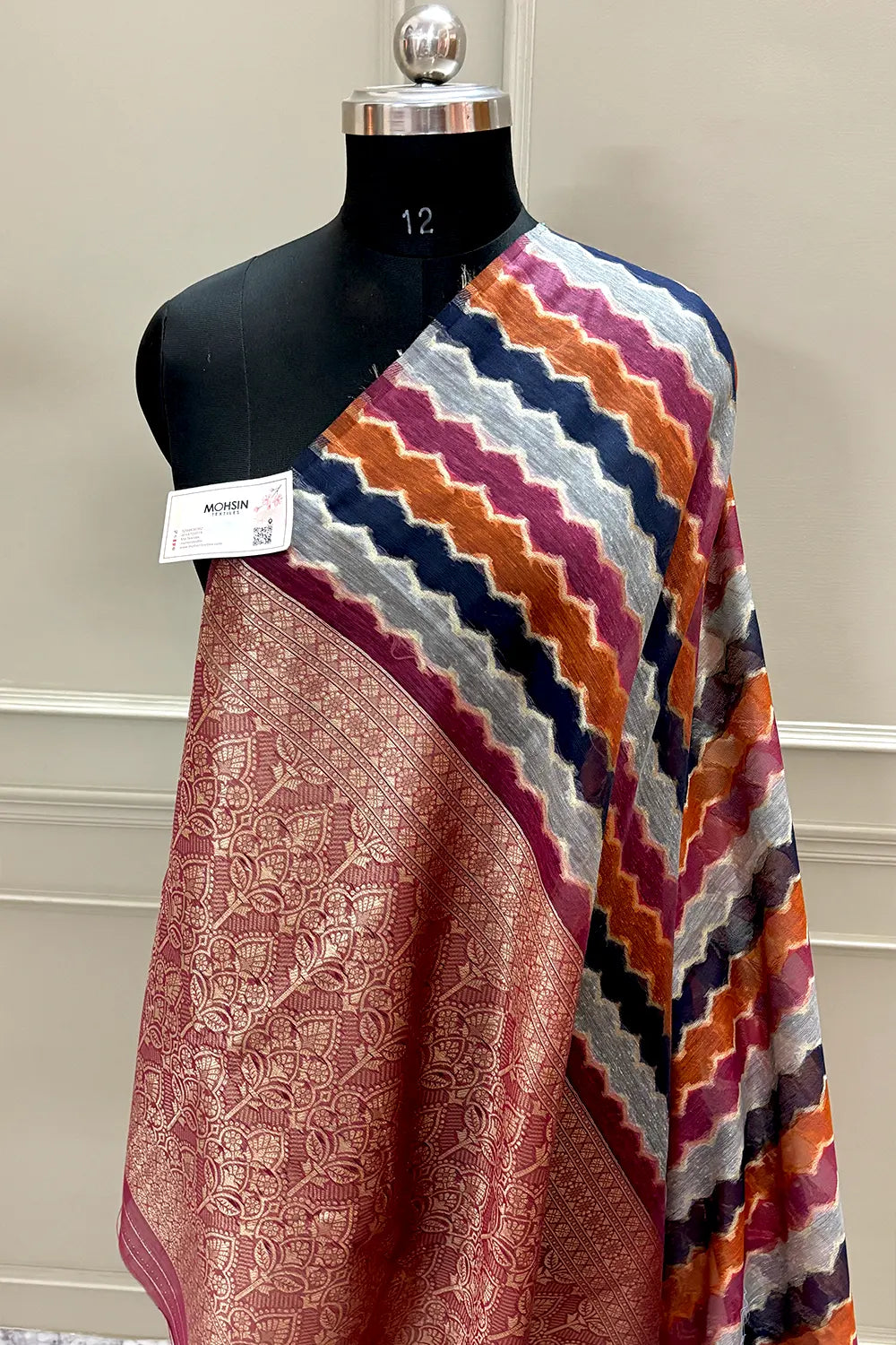 Pink Resham Zari Chanderi Silk Banarasi Saree