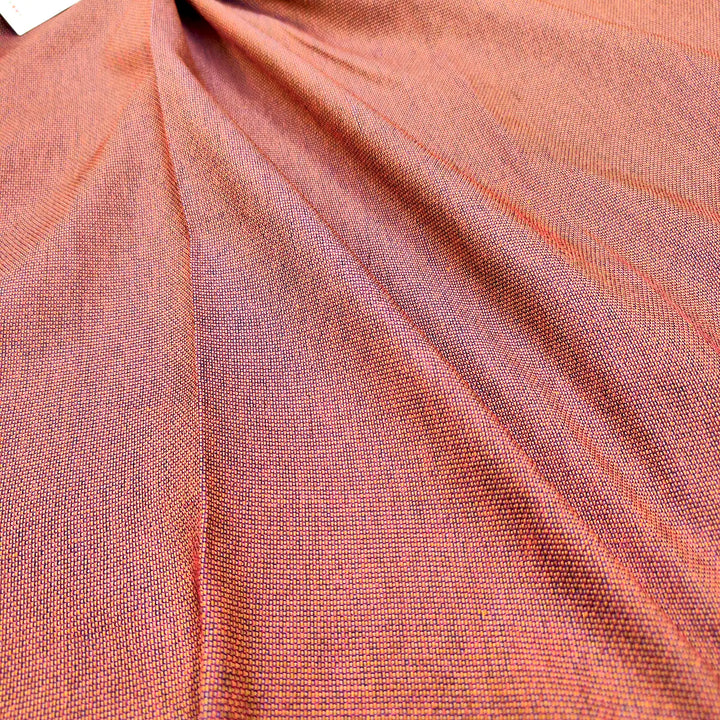 Rust Purple Cotton Silk Banarasi Fabric